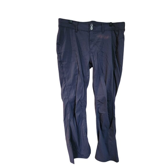 Prana Womens Hiking Pants Size 12 With Convertible Roll-Up Cuffs & Zippered Pock - Picture 1 of 5